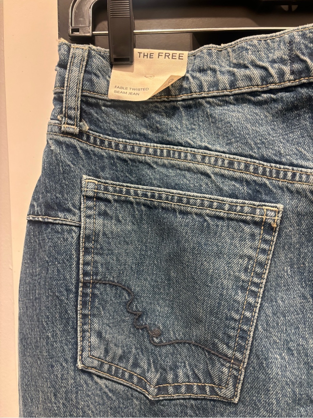 Free People We The Free Fable Low Rise Twisted Bowed Jeans 26 Heartsong NWT - Picture 11 of 16